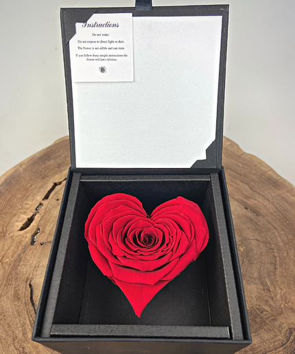 Longlife Roos 'hart' in giftbox