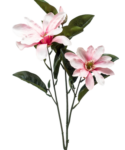 Zijden bloem "Magnolia" spray pink | 80 cm