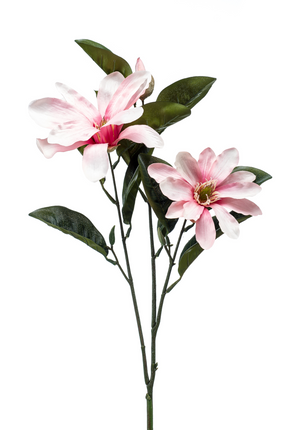 Zijden bloem "Magnolia" spray pink | 80 cm