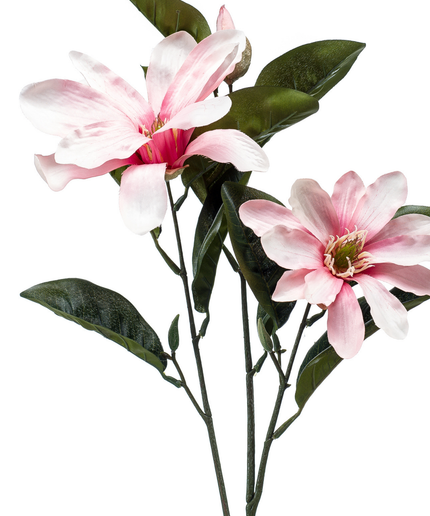 Zijden bloem "Magnolia" spray pink | 80 cm