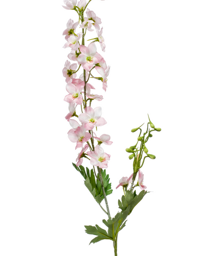 Zijden bloem "Delphinium" spray light pink | 77cm