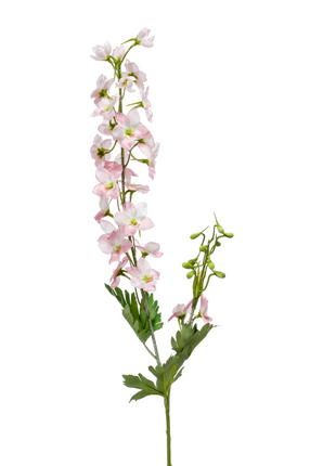 Zijden bloem "Delphinium" spray light pink | 77cm