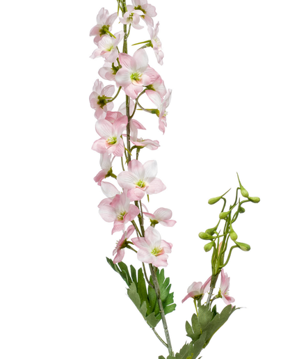 Zijden bloem "Delphinium" spray light pink | 77cm