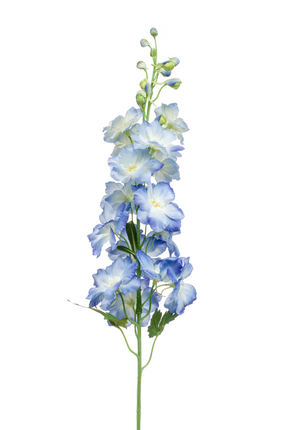 Zijden bloem "Delphinium" spray light blue | 95 cm