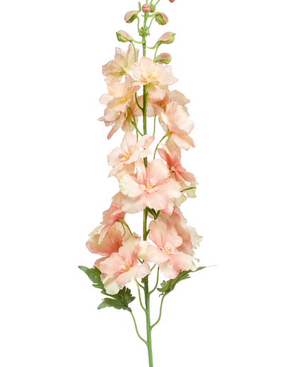 Zijden bloem "Delphinium" spray peach | 95 cm