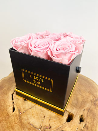 Luxe Longlife Rozenbox (9 rozen) - "roze"