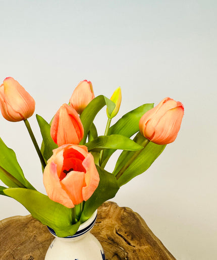 Kunst tulpen "Hollandse Pracht" - zalm | 30cm