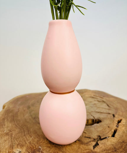 Mini zijden boeket "Lentebloemen" - incl. roze vaas | 40cm