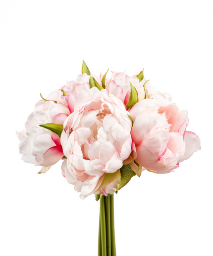 Zijden bloem "Peony" bundle light pink | 24cm