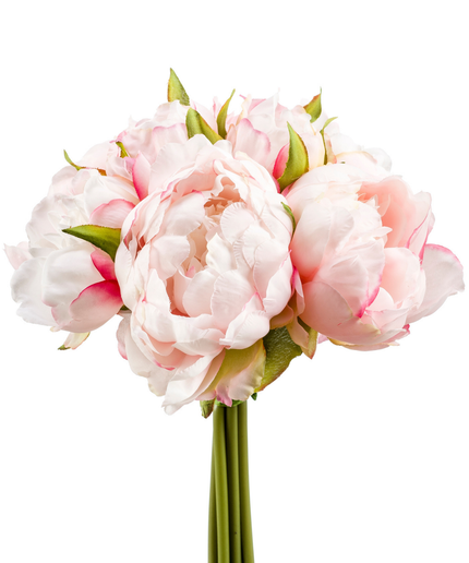 Zijden bloem "Peony" bundle light pink | 24cm