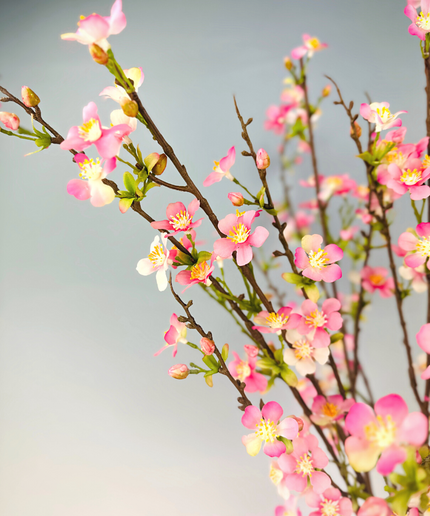 Zijden boeket "Appel Bloesem" - inclusief stijlvolle vaas | 85cm