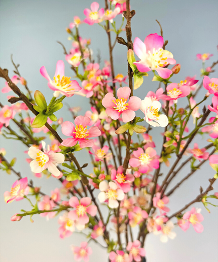 Zijden boeket "Appel Bloesem" - inclusief stijlvolle vaas | 85cm